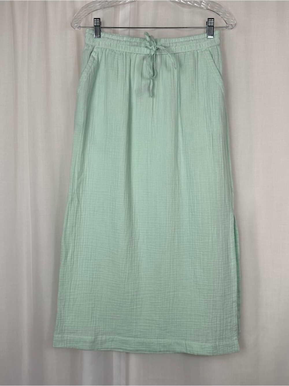 Universal Thread Cotton‎ Gauze Midi Pencil Skirt S Seafoam Mint Green Beachy NWT